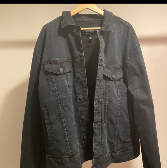 Express Other - LIKE NEW Mens Express Hyperstretch Dark Blue Trucker Jacket Size XL